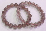 CGB4633 10mm round red rutilated quartz beaded bracelets