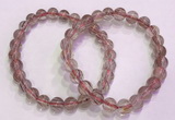 CGB4637 7mm - 8mm round red rutilated quartz beaded bracelets