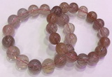 CGB4640 13mm - 14mm round red rutilated quartz beaded bracelets