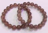 CGB4642 10mm round red rutilated quartz beaded bracelets