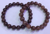 CGB4646 9mm - 10mm round red rutilated quartz beaded bracelets