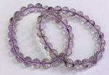 CGB4656 7.5mm - 8mm round purple phantom quartz beaded bracelets