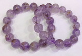 CGB4659 13mm - 14mm round purple phantom quartz beaded bracelets