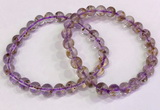 CGB4666 7mm round purple phantom quartz beaded bracelets