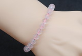 CGB5000 6mm, 8mm round rose quartz beads stretchy bracelets