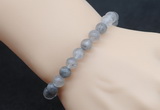 CGB5003 6mm, 8mm round cloudy quartz beads stretchy bracelets