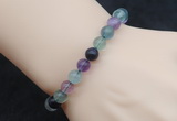 CGB5004 6mm, 8mm round fluorite beads stretchy bracelets