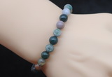 CGB5018 6mm, 8mm round Indian agate beads stretchy bracelets