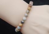 CGB5020 6mm, 8mm round yellow crazy lace agate beads stretchy bracelets