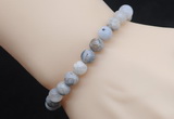 CGB5021 6mm, 8mm round bamboo leaf agate beads stretchy bracelets