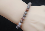 CGB5028 6mm, 8mm round flower agate beads stretchy bracelets