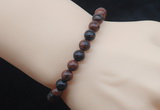 CGB5060 6mm, 8mm round mahogany obsidian beads stretchy bracelets