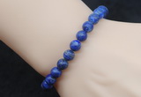 CGB5066 6mm, 8mm round lapis lazuli beads stretchy bracelets