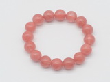 CGB5302 10mm, 12mm round cherry quartz beads stretchy bracelets