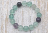 CGB5306 10mm, 12mm round fluorite beads stretchy bracelets