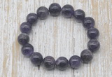 CGB5310 10mm, 12mm round grade AB amethyst beads stretchy bracelets