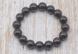 CGB5312 10mm, 12mm round garnet beads stretchy bracelets