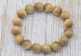 CGB5326 10mm, 12mm round golden tiger eye beads stretchy bracelets