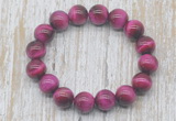 CGB5327 10mm, 12mm round red tiger eye beads stretchy bracelets