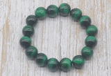 CGB5330 10mm, 12mm round green tiger eye beads stretchy bracelets