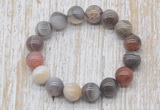 CGB5345 10mm, 12mm round botswana agate beads stretchy bracelets