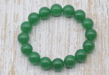 CGB5360 10mm, 12mm round green candy jade beads stretchy bracelets