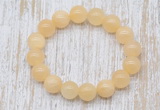 CGB5363 10mm, 12mm round honey jade beads stretchy bracelets