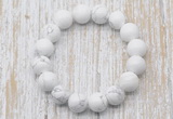 CGB5364 10mm, 12mm round white howlite beads stretchy bracelets