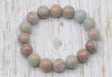 CGB5369 10mm, 12mm round serpentine jasper beads stretchy bracelets