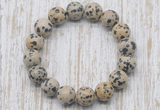 CGB5376 10mm, 12mm round dalmatian jasper beads stretchy bracelets