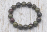 CGB5383 10mm, 12mm round dragon blood jasper beads stretchy bracelets