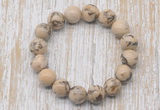 CGB5386 10mm, 12mm round feldspar beads stretchy bracelets