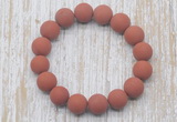 CGB5511 10mm, 12mm round matte red jasper beads stretchy bracelets