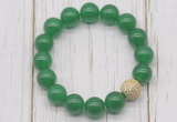 CGB5685 10mm, 12mm candy jade beads with zircon ball charm bracelets