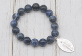 CGB6819 10mm, 12mm sodalite beaded bracelet with alloy pendant