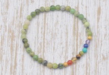 CGB7045 7 chakra 4mm Australia chrysoprase beaded meditation yoga bracelets