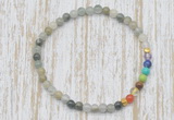 CGB7097 7 chakra 4mm seaweed quartz beaded meditation yoga bracelets