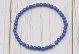 CGB7215 4mm tiny lapis lazuli beaded meditation yoga bracelets