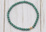 CGB7216 4mm tiny malachite beaded meditation yoga bracelets