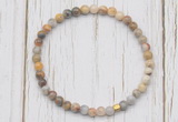 CGB7226 4mm tiny yellow crazy lace agate beaded meditation yoga bracelets