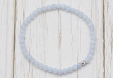 CGB7234 4mm tiny blue lace agate beaded meditation yoga bracelets