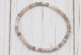 CGB7235 4mm tiny Botswana agate beaded meditation yoga bracelets