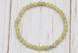 CGB7242 4mm tiny China jade beaded meditation yoga bracelets