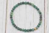 CGB7244 4mm tiny African jade beaded meditation yoga bracelets