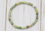 CGB7245 4mm tiny Australia chrysoprase beaded meditation yoga bracelets