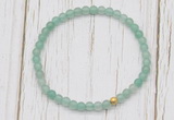 CGB7248 4mm tiny green aventurine beaded meditation yoga bracelets