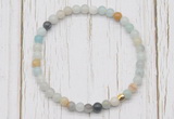 CGB7251 4mm tiny amazonite beaded meditation yoga bracelets