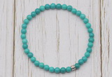 CGB7254 4mm tiny turquoise beaded meditation yoga bracelets