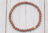 CGB7257 4mm tiny goldstone beaded meditation yoga bracelets