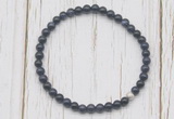 CGB7258 4mm tiny blue goldstone beaded meditation yoga bracelets